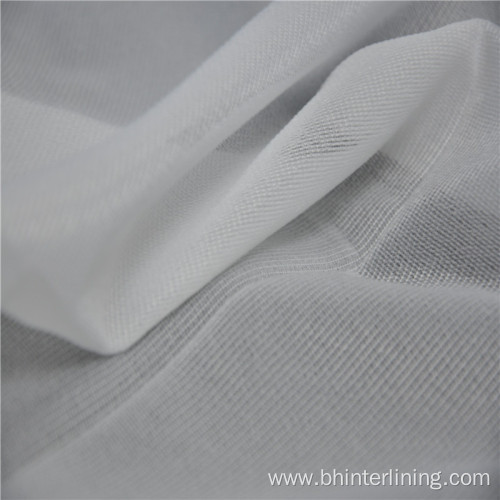 weft insert knitted stretch fusible interlining fabric